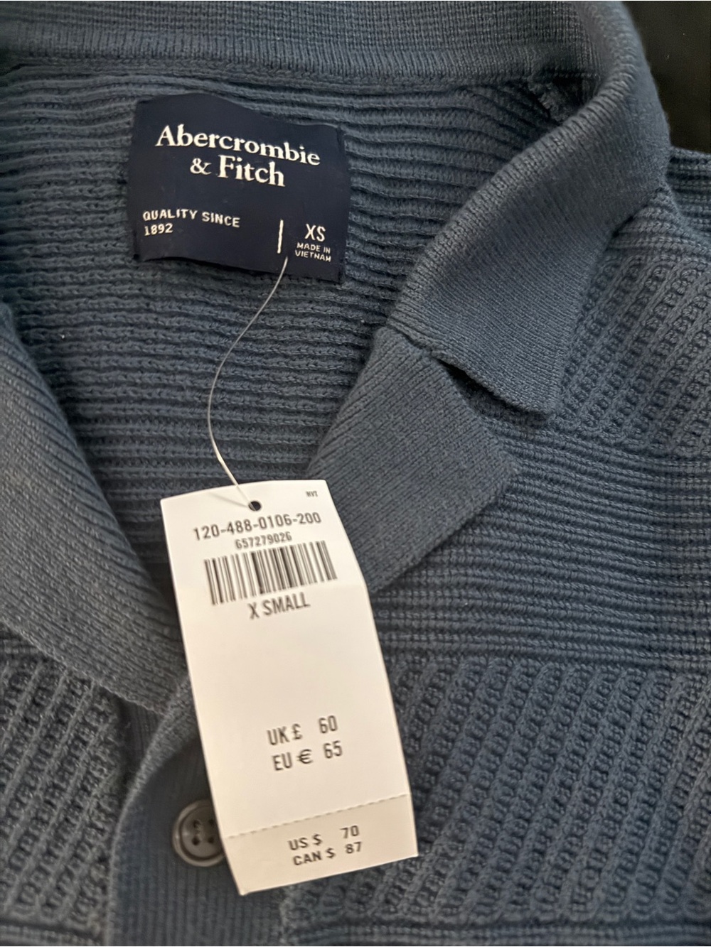 Abercrombie knit polo - Blue - Picture 2 of 3